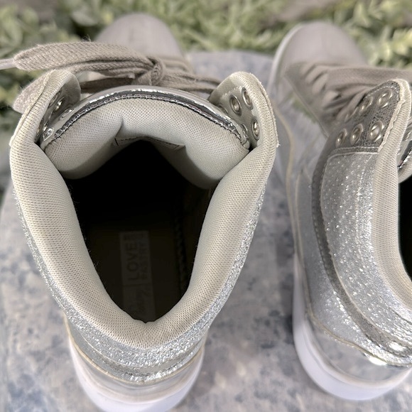 Pastry PopTart Silver Glitter Fashion High Top Dance Sneakers WMS 7.5M✨VGUC✨ - Picture 5 of 14